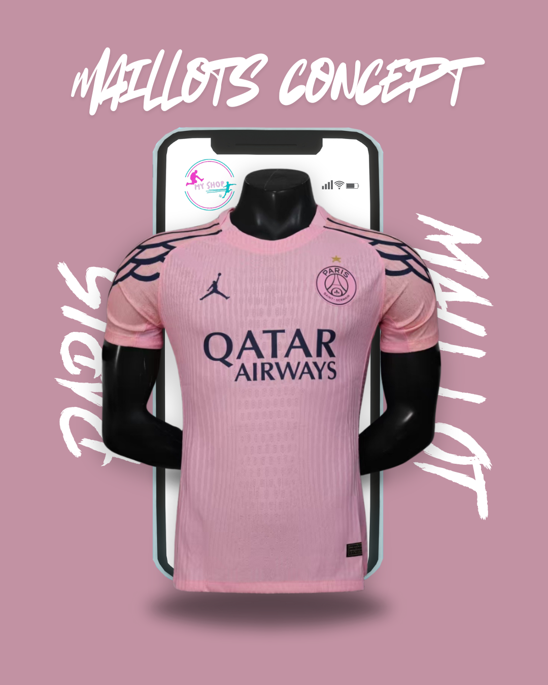 Maillot PSG rose concept