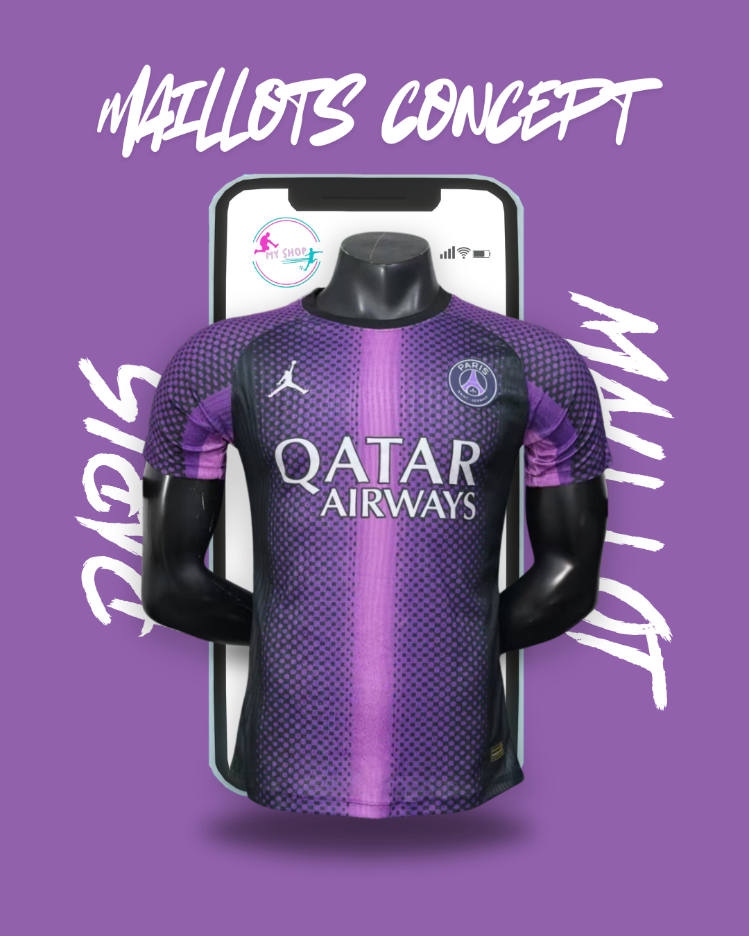 Maillot PSG violet concept