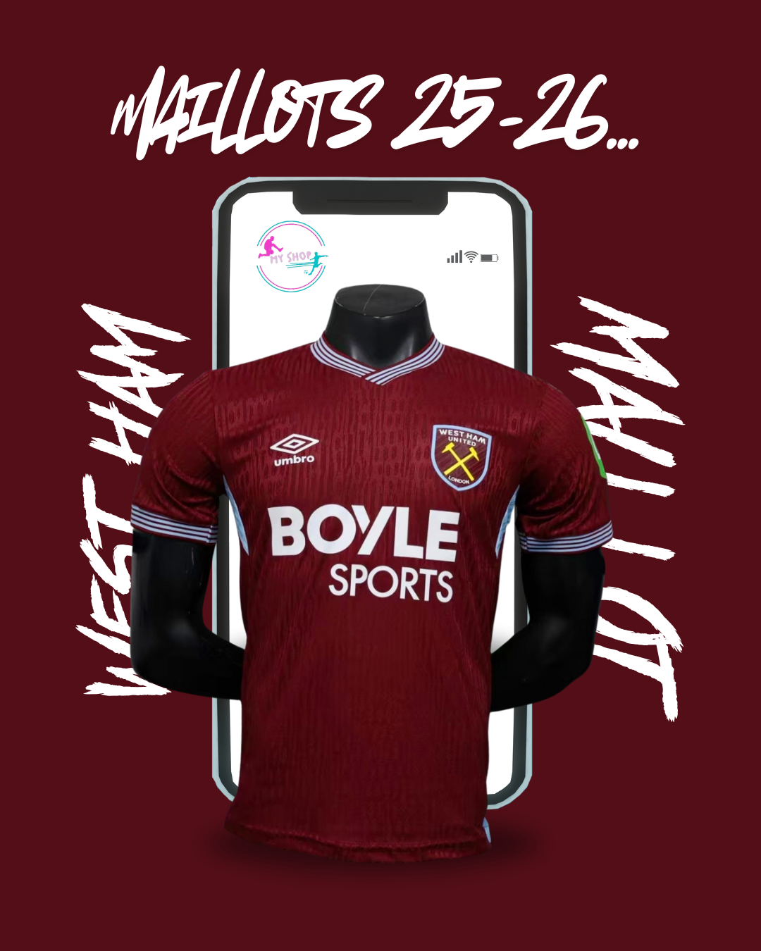 Maillot West Ham exterieur